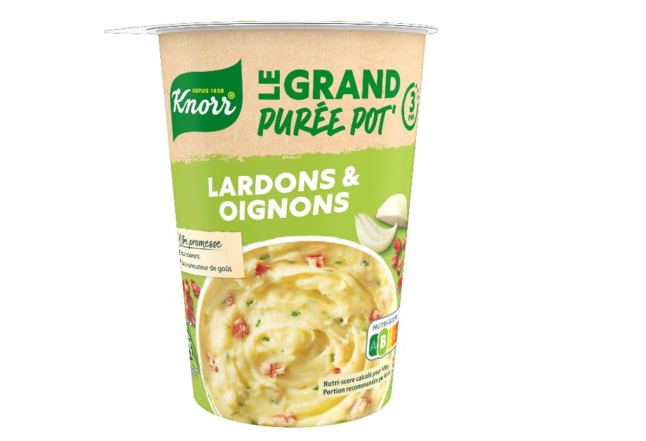 Knorr Plat Préparé Grand Pot Purée, Lardons & Oignons 76g - 